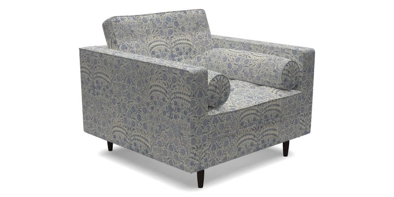 Marylebone Chair in Clever Tough And Eco Velvet Indigo