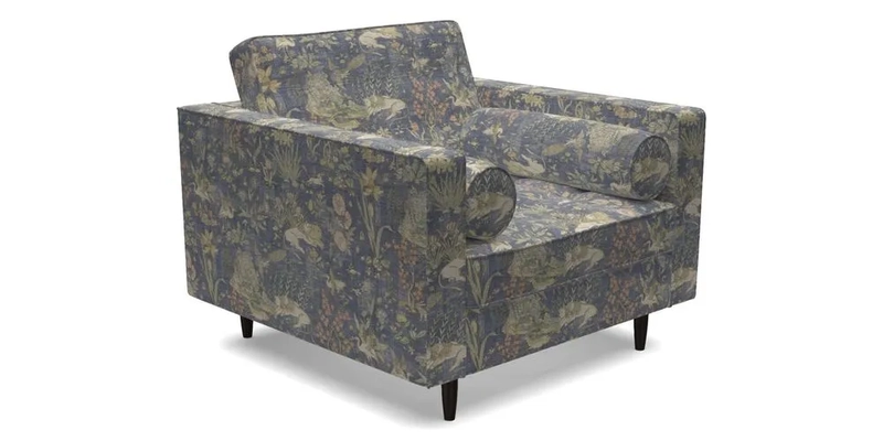 Marylebone Chair in Clever Tough And Eco Velvet Indigo