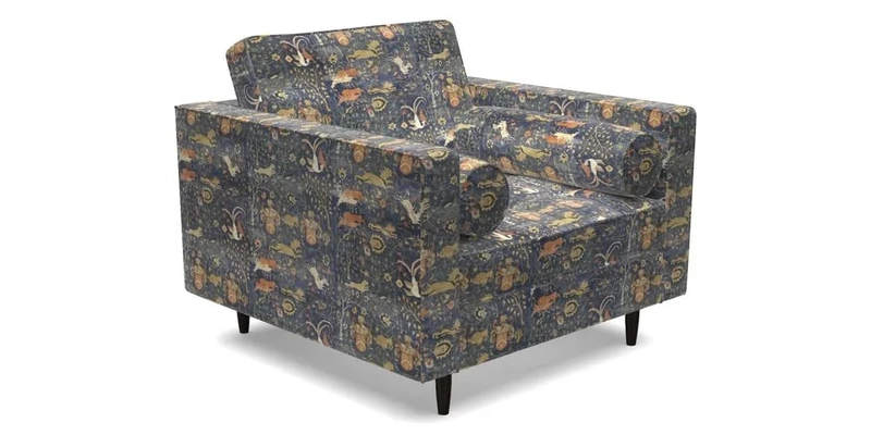 Marylebone Chair in Clever Tough And Eco Velvet Indigo