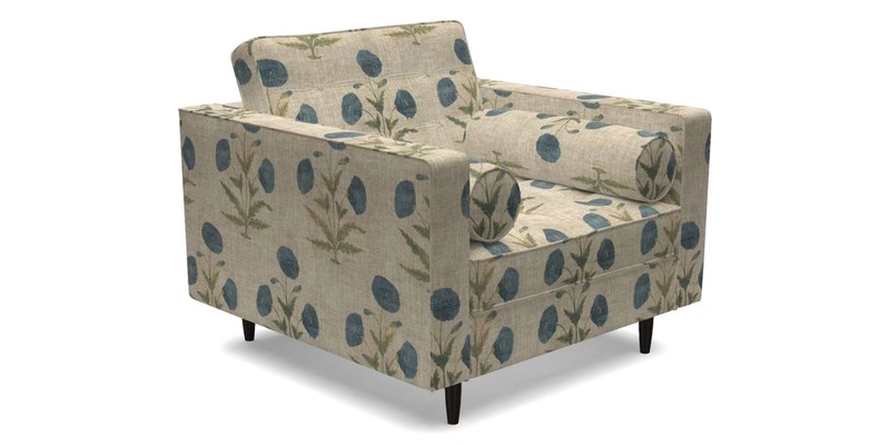 Marylebone Chair in Clever Tough And Eco Velvet Indigo