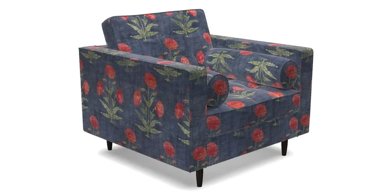 Marylebone Chair in Clever Tough And Eco Velvet Indigo