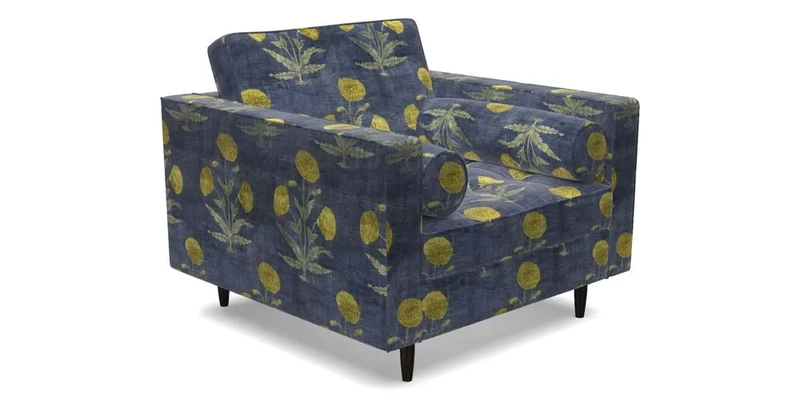 Marylebone Chair in Clever Tough And Eco Velvet Indigo