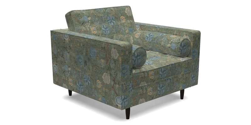 Marylebone Chair in Clever Tough And Eco Velvet Indigo