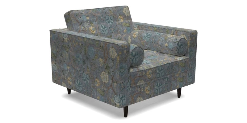 Marylebone Chair in Clever Tough And Eco Velvet Indigo