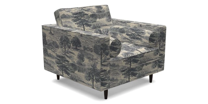 Marylebone Chair in Clever Tough And Eco Velvet Indigo