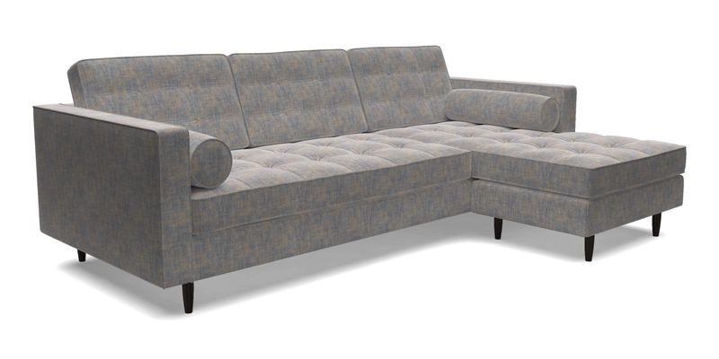 Marylebone LHF Corner Unit in Clever Tough And Eco Velvet Chrome Marylebone LHF Corner Unit in Clever Tough And Eco Velvet Chrome