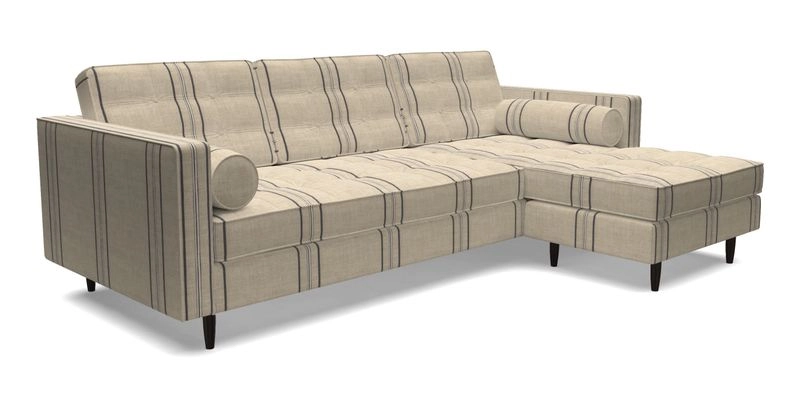 Marylebone LHF Corner Unit in Clever Tough And Eco Velvet Chrome