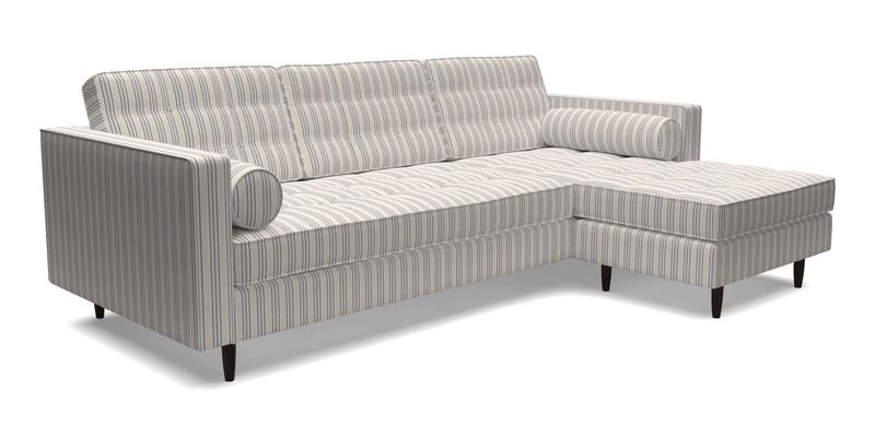 Marylebone LHF Corner Unit in Clever Tough And Eco Velvet Chrome