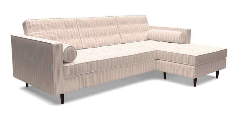 Marylebone LHF Corner Unit in Clever Tough And Eco Velvet Chrome