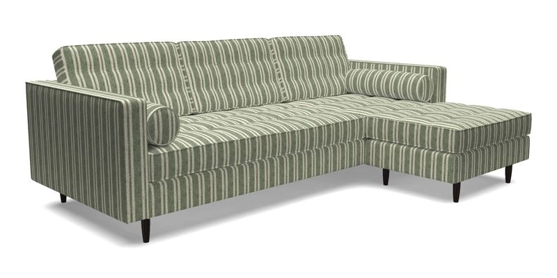 Marylebone LHF Corner Unit in Clever Tough And Eco Velvet Chrome