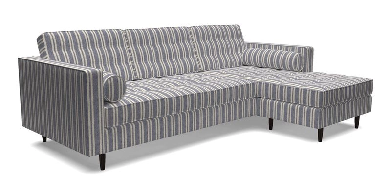 Marylebone LHF Corner Unit in Clever Tough And Eco Velvet Chrome