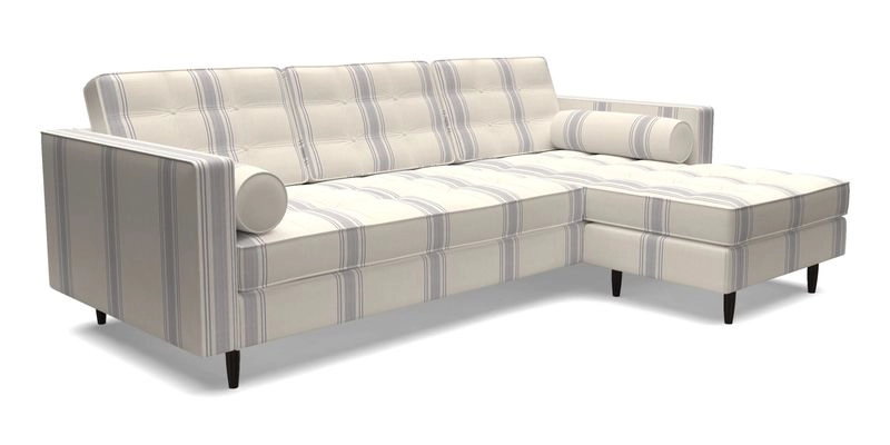 Marylebone LHF Corner Unit in Clever Tough And Eco Velvet Chrome