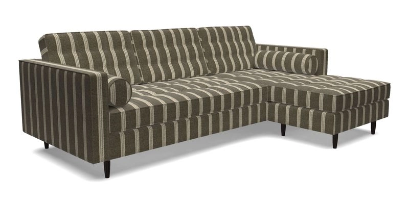 Marylebone LHF Corner Unit in Clever Tough And Eco Velvet Chrome