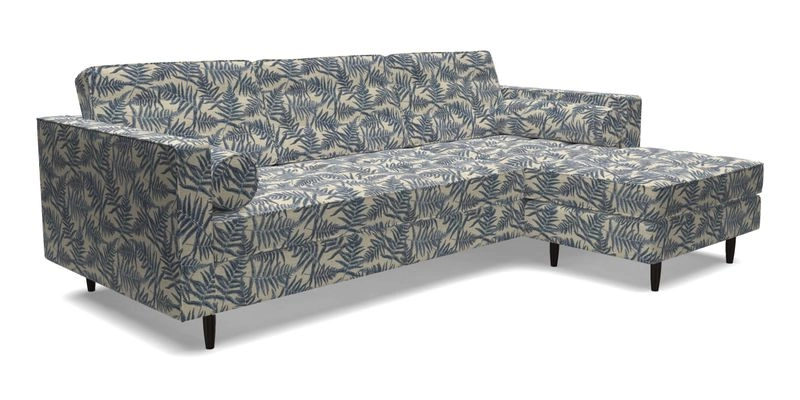 Marylebone LHF Corner Unit in Clever Tough And Eco Velvet Chrome
