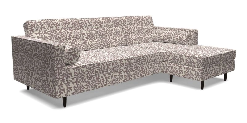 Marylebone LHF Corner Unit in Clever Tough And Eco Velvet Chrome