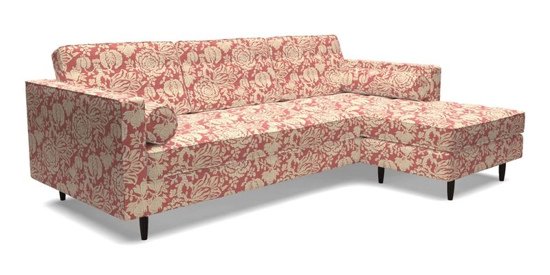 Marylebone LHF Corner Unit in Clever Tough And Eco Velvet Chrome