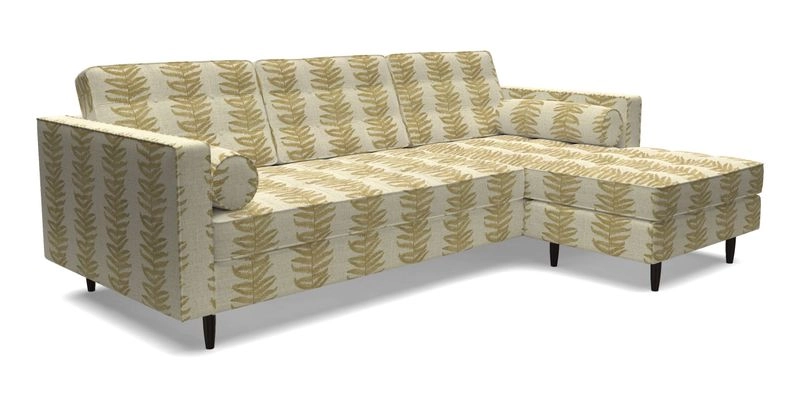 Marylebone LHF Corner Unit in Clever Tough And Eco Velvet Chrome