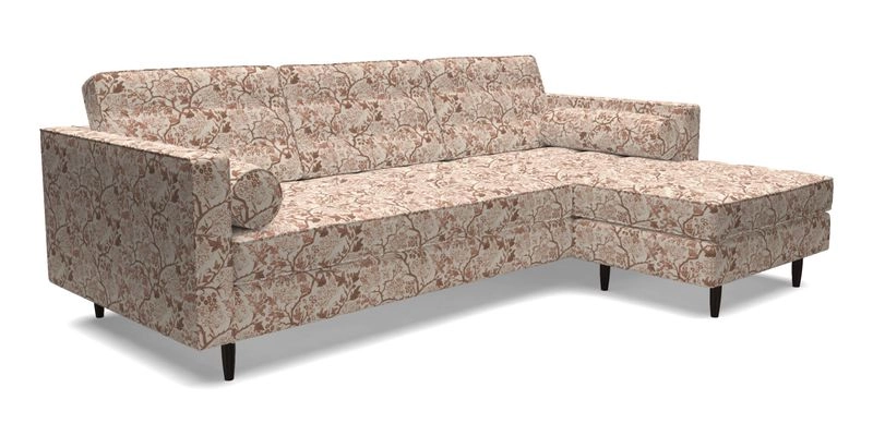 Marylebone LHF Corner Unit in Clever Tough And Eco Velvet Chrome