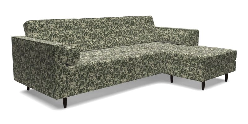 Marylebone LHF Corner Unit in Clever Tough And Eco Velvet Chrome