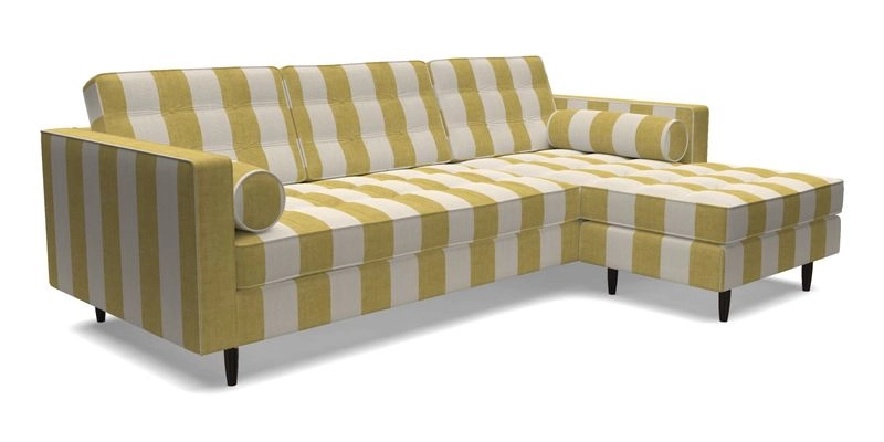 Marylebone LHF Corner Unit in Clever Tough And Eco Velvet Chrome