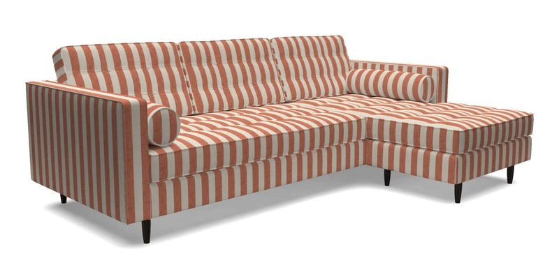 Marylebone LHF Corner Unit in Clever Tough And Eco Velvet Chrome