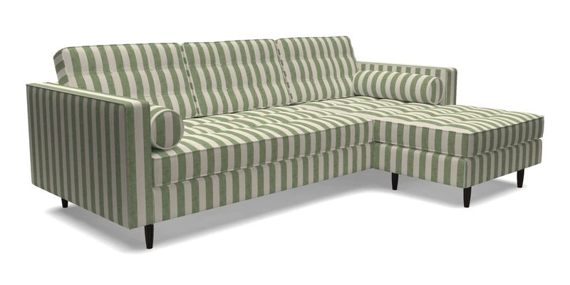 Marylebone LHF Corner Unit in Clever Tough And Eco Velvet Chrome