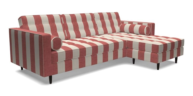 Marylebone LHF Corner Unit in Clever Tough And Eco Velvet Chrome