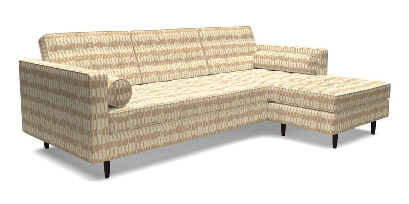 Marylebone LHF Corner Unit in Clever Tough And Eco Velvet Chrome