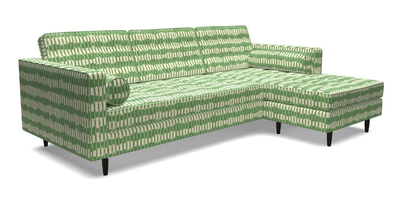 Marylebone LHF Corner Unit in Clever Tough And Eco Velvet Chrome