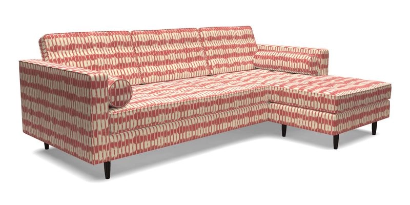 Marylebone LHF Corner Unit in Clever Tough And Eco Velvet Chrome