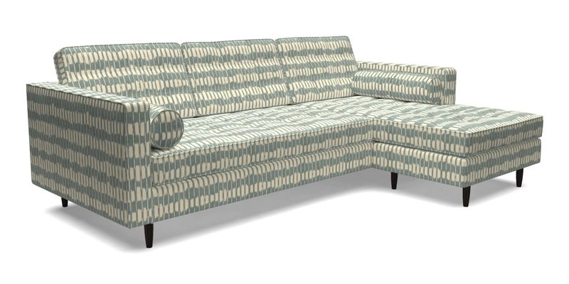 Marylebone LHF Corner Unit in Clever Tough And Eco Velvet Chrome