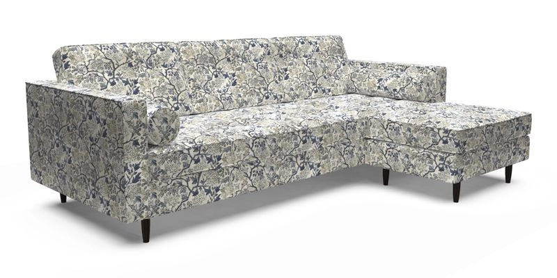 Marylebone LHF Corner Unit in Clever Tough And Eco Velvet Chrome Marylebone LHF Corner Unit in Clever Tough And Eco Velvet Chrome