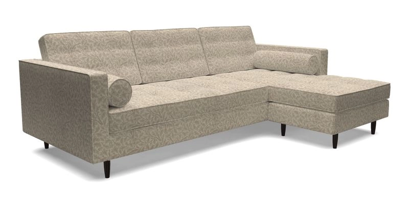 Marylebone LHF Corner Unit in Clever Tough And Eco Velvet Chrome