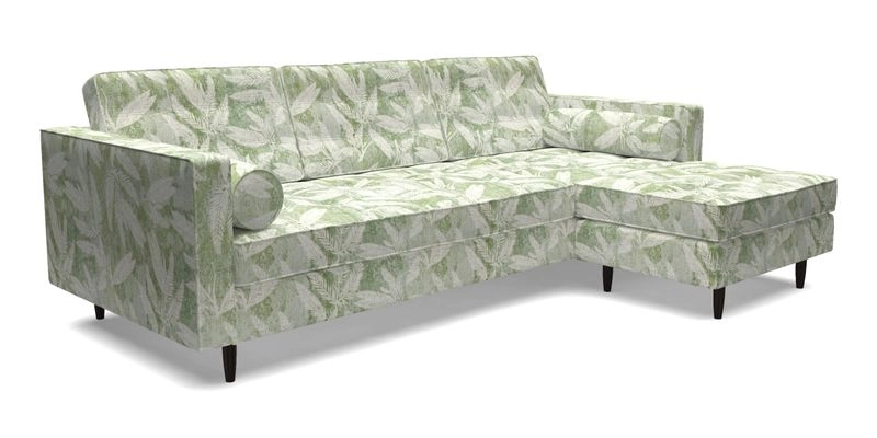 Marylebone LHF Corner Unit in Clever Tough And Eco Velvet Chrome