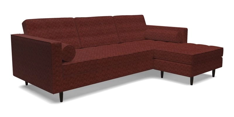 Marylebone LHF Corner Unit in Clever Tough And Eco Velvet Chrome