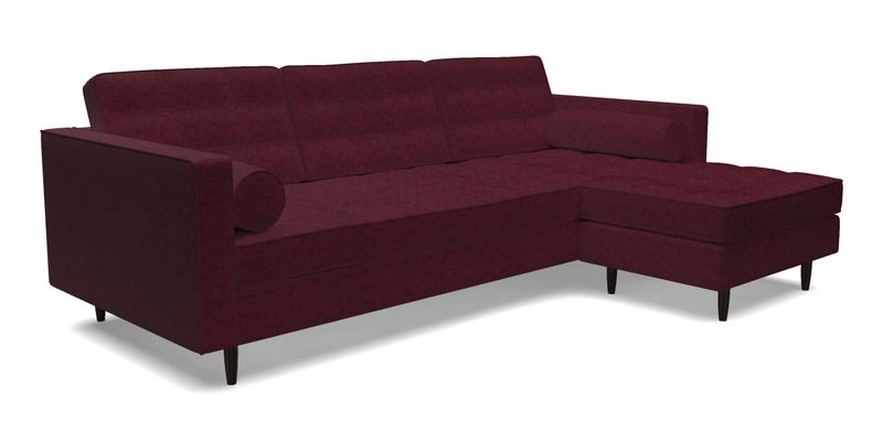 Marylebone LHF Corner Unit in Clever Tough And Eco Velvet Chrome