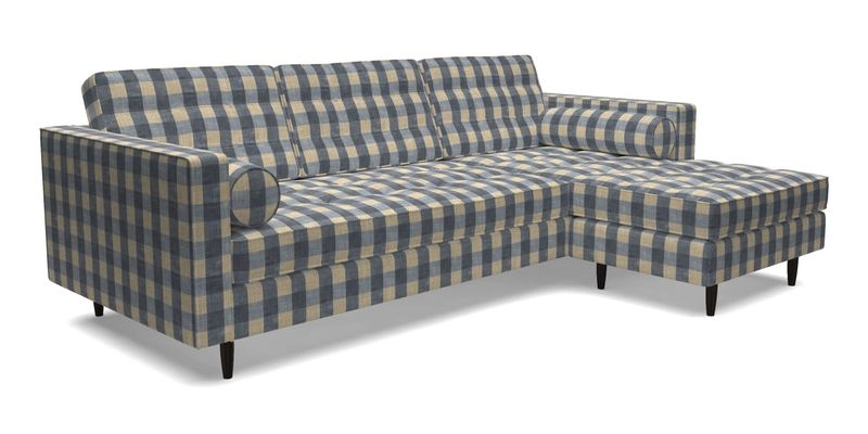 Marylebone LHF Corner Unit in Clever Tough And Eco Velvet Chrome