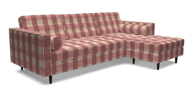 Marylebone LHF Corner Unit in Clever Tough And Eco Velvet Chrome