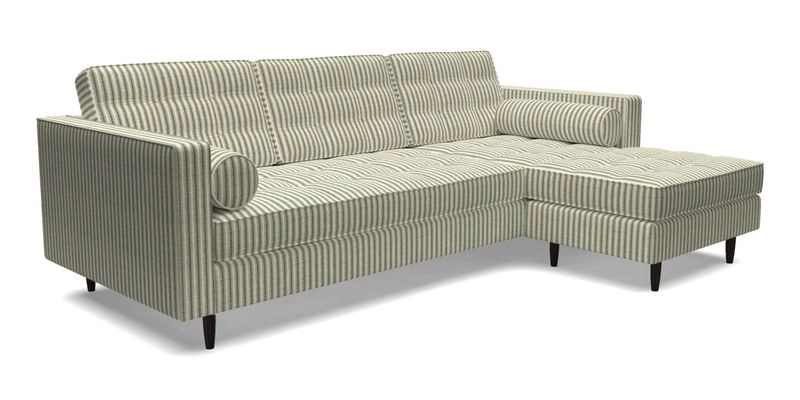 Marylebone LHF Corner Unit in Clever Tough And Eco Velvet Chrome