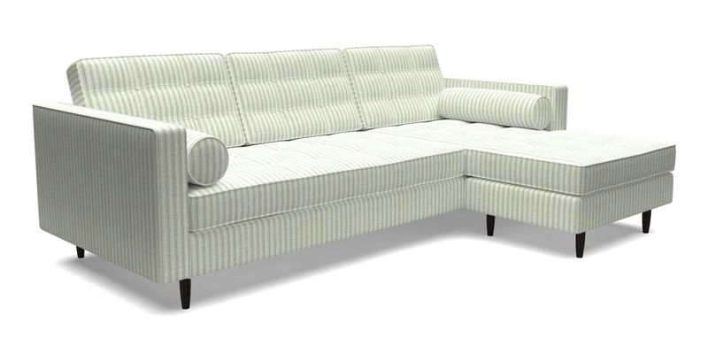 Marylebone LHF Corner Unit in Clever Tough And Eco Velvet Chrome