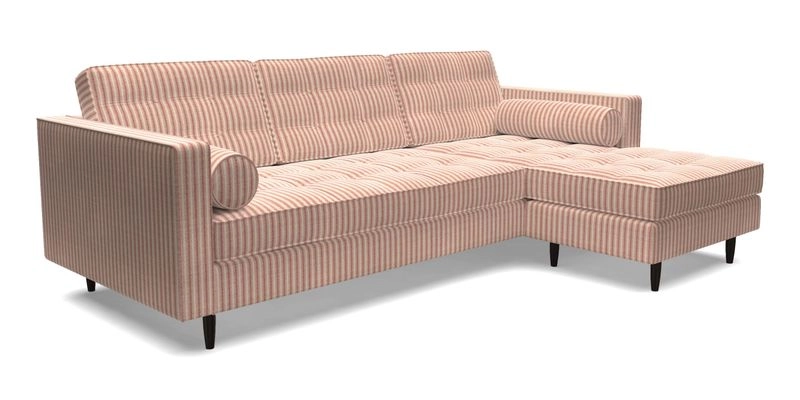 Marylebone LHF Corner Unit in Clever Tough And Eco Velvet Chrome