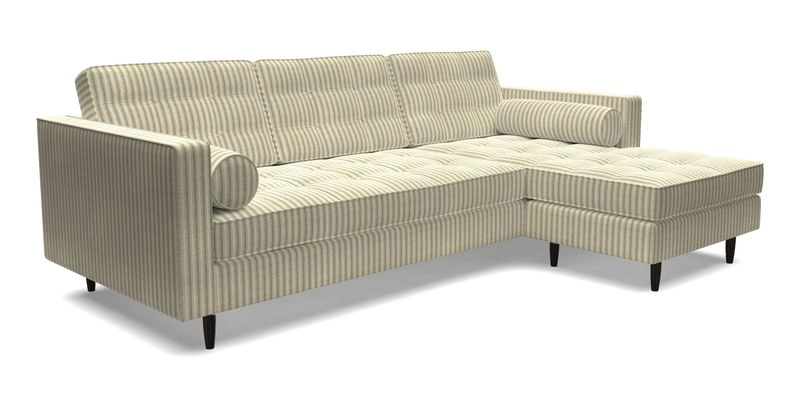 Marylebone LHF Corner Unit in Clever Tough And Eco Velvet Chrome