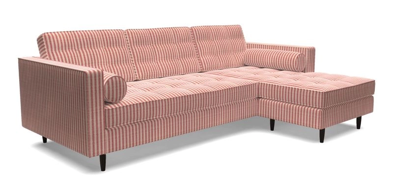 Marylebone LHF Corner Unit in Clever Tough And Eco Velvet Chrome