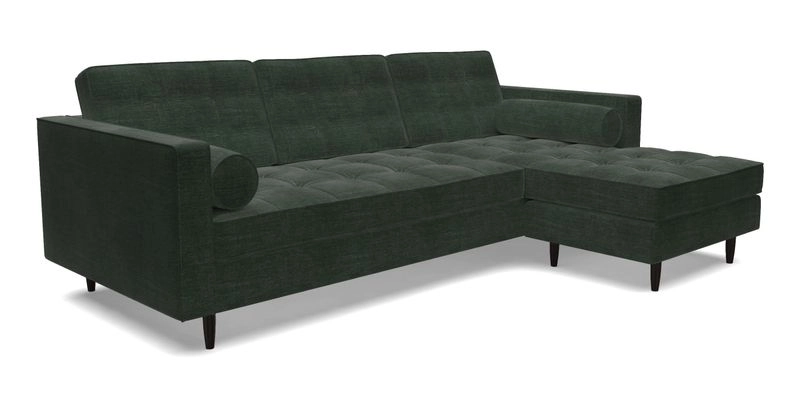 Marylebone LHF Corner Unit in Clever Tough And Eco Velvet Chrome Marylebone LHF Corner Unit in Clever Tough And Eco Velvet Chrome