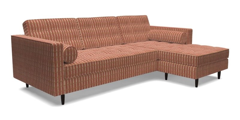 Marylebone LHF Corner Unit in Clever Tough And Eco Velvet Chrome