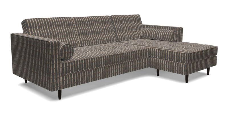 Marylebone LHF Corner Unit in Clever Tough And Eco Velvet Chrome