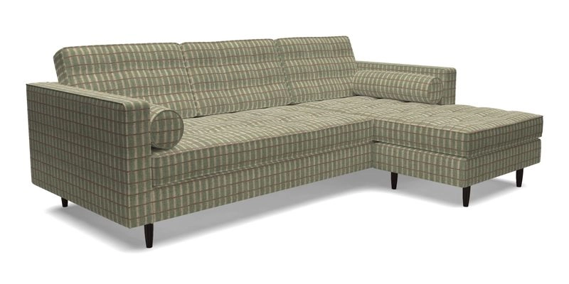 Marylebone LHF Corner Unit in Clever Tough And Eco Velvet Chrome