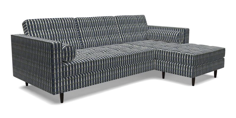 Marylebone LHF Corner Unit in Clever Tough And Eco Velvet Chrome