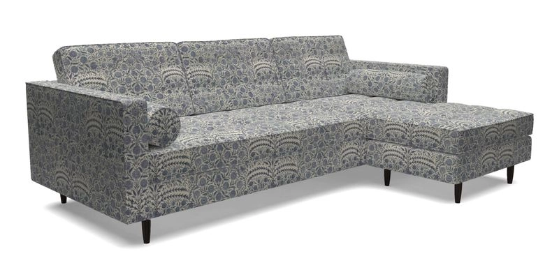 Marylebone LHF Corner Unit in Clever Tough And Eco Velvet Chrome