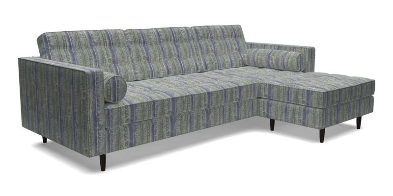 Marylebone LHF Corner Unit in Clever Tough And Eco Velvet Chrome